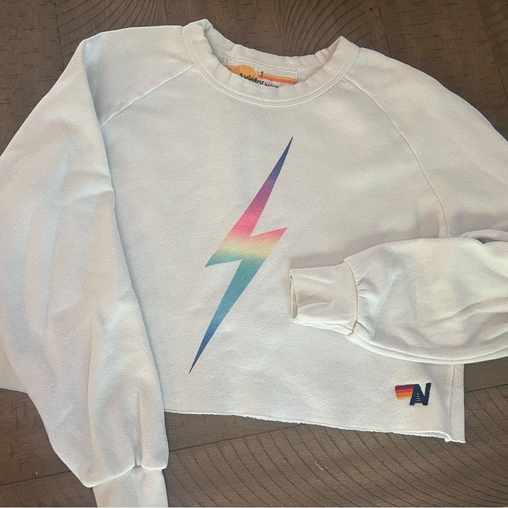 Aviator Nation cropped sweatshirt Small
